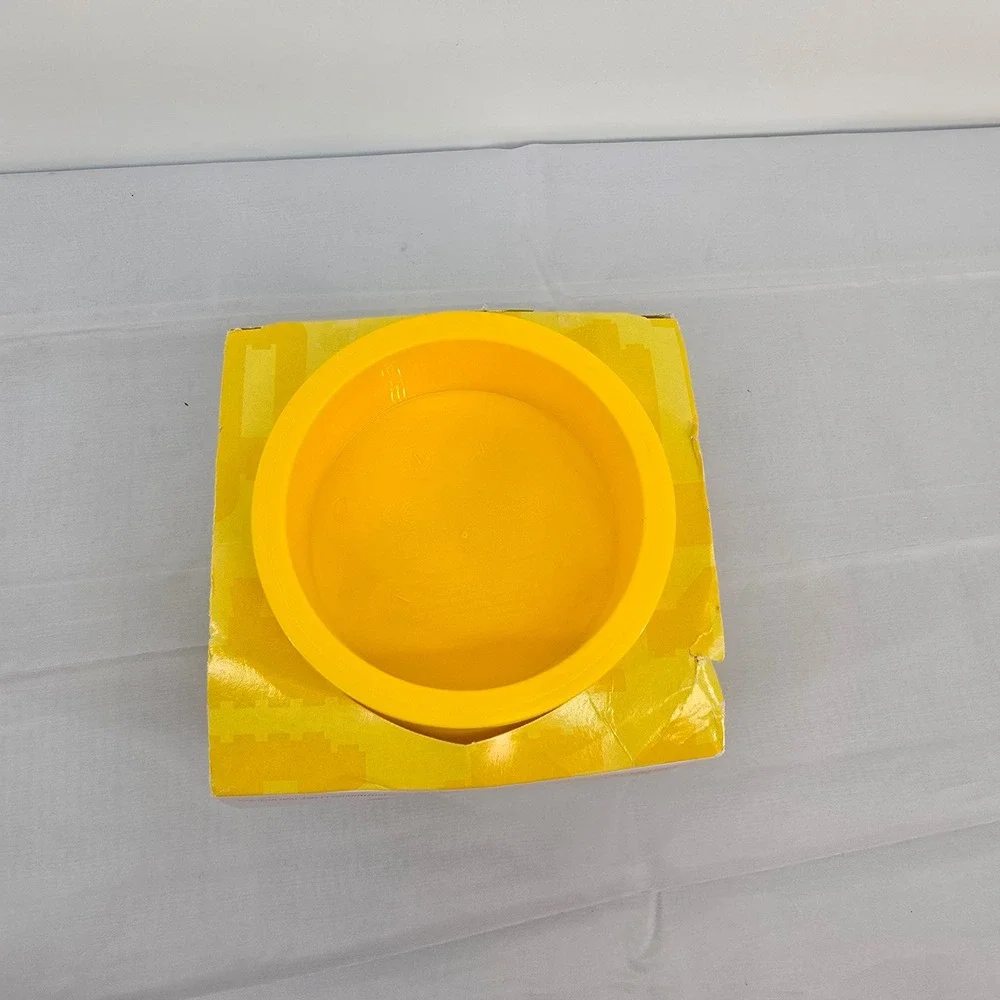 LEGO Round Storage‎ Brick 1 Knob Yellow Stackable Container Art 4030